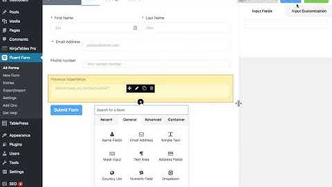 How to create a form with WP Fluent Form