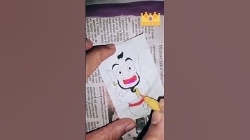 How to draw Genie and magic lamp 🧞‍♂️ #shorts #alladin