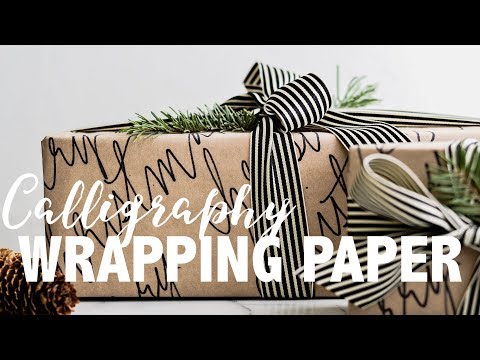 DIY Calligraphy Wrapping Paper - Boxwood Ave.