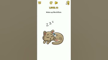 Brain Blow Level 16 wake up the kitten.