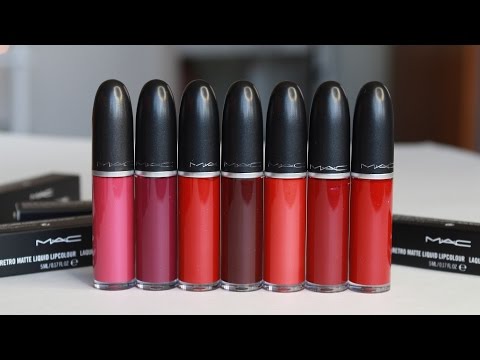 Video: Mac Retro Matte Liquid Lipcolor Takaisin Vogue Review