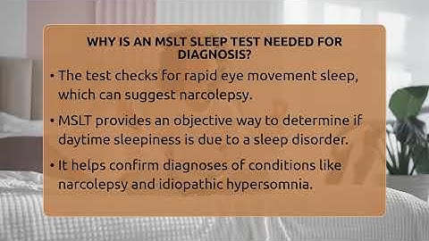 Why Is An MSLT Sleep Test Needed For Diagnosis? - Sleep Apnea Support Network