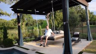 The Sofa Bed Hanging Swing is a favorite! Pool designer Mike Farley shows a recent project that is designed for fun and family. For 