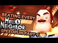 Beating bigbois 1 hour run in 25 minutes beating every hello neighbor speedrun part 9