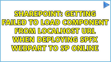 Getting Failed to load component from localhost URL when deploying SPFx webpart to SP Online