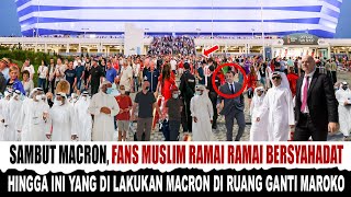 Fans Muslim Bershayadat Saat Macron Hadir di Stadion Qatar, Hingga Sambangi Ruang Ganti Maroko
