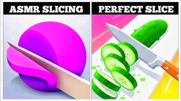 Asmr Slicing vs Perfect Slice - Android iOS Mobile Gameplay Walkthrough @KLSKINBOX