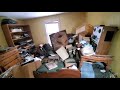 Creepy ransacked hoarder house walk through exploring banks selling as a knock down