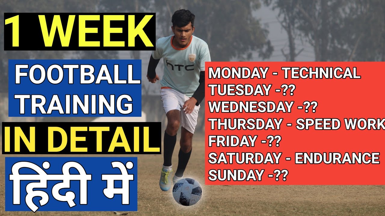 Academy Style 1 Week Football Timetable In Hindi Practice Schedule For Footballers In India Youtube