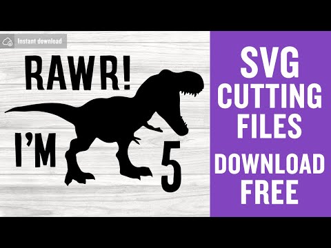 Rawr I’M 5 Svg Free Cut Files for Cricut Instant Download