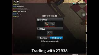 TRADING FOR HALLOW AXE!! Roblox Assassin