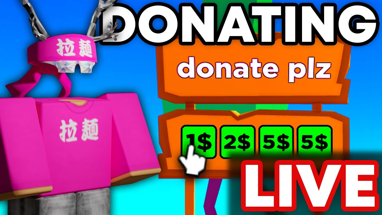 💸DONATING ROBUX TO FANS - LIVE💸 - YouTube