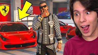 FUI NA LOJA DA FERRARI E COMPREI UM NOVO CARRO NO GTA 5!!