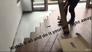 The technique of laying wooden floors is very easy and beautiful