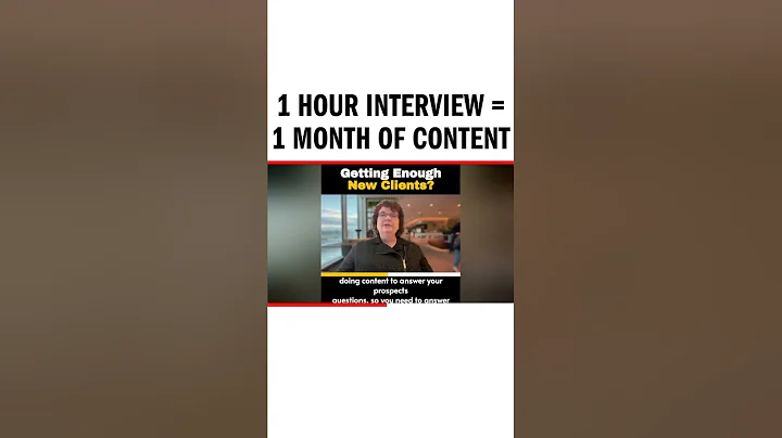 1 Hour Interview = 1 Month of Content