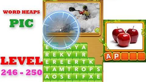 Word Heaps: Pic Puzzle Level 246 - 250 | All Answers | Walkthrough