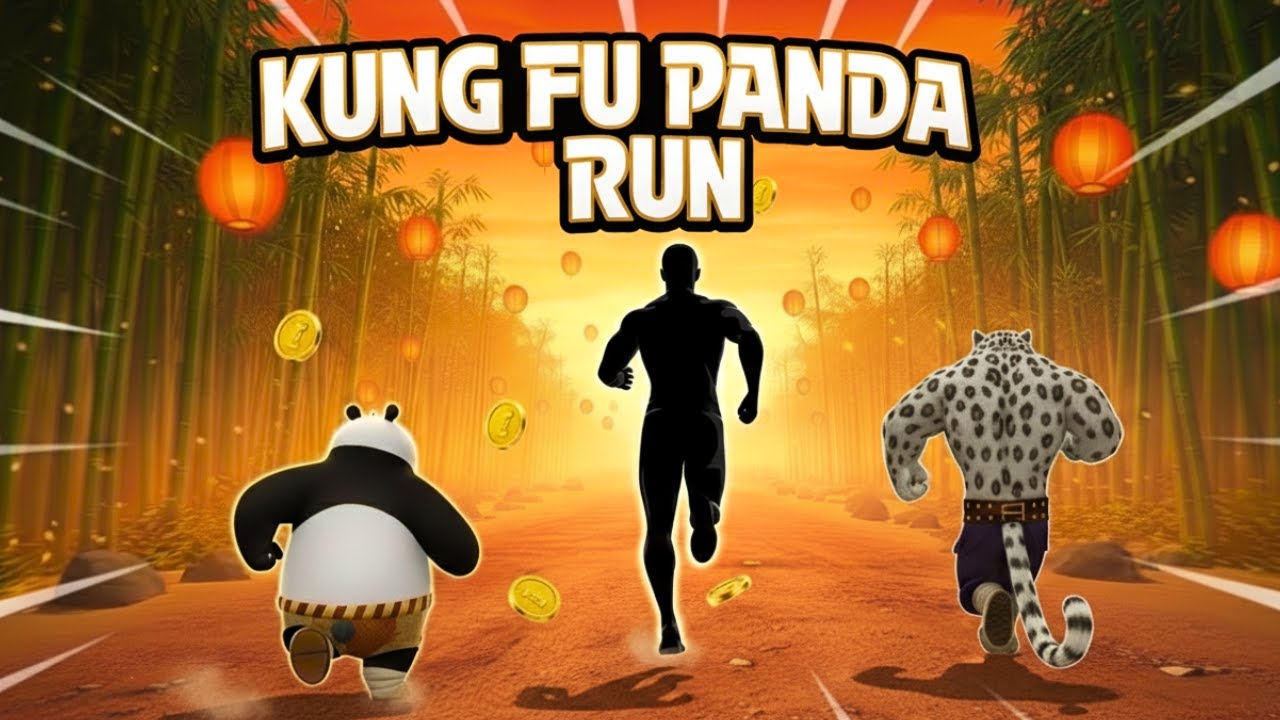 PANDA RUN Immersive Interactive Warm Up | Run from Tai Lung | Viral ...