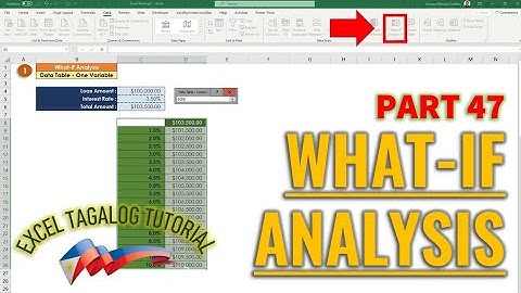[Excel Tagalog Tutorial #47] What If Analysis