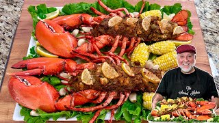 STUFFED LOBSTER | SHRIMP & CRAB MEAT STUFFING | FULL RECIPE AND INSTRUCTIONS INCLUDED