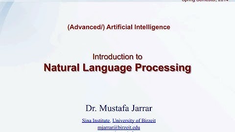 Introduction to Natural Language Processing