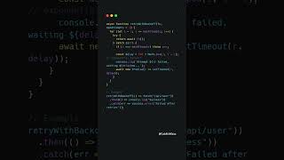 Retry with Exponential Backoff in JavaScript #coding #javascript #shorts