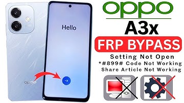 Oppo A3x (Cph2641) FRP Bypass/Unlock Without PC Android 14,15 | Oppo A3x 5G Google Account Bypass