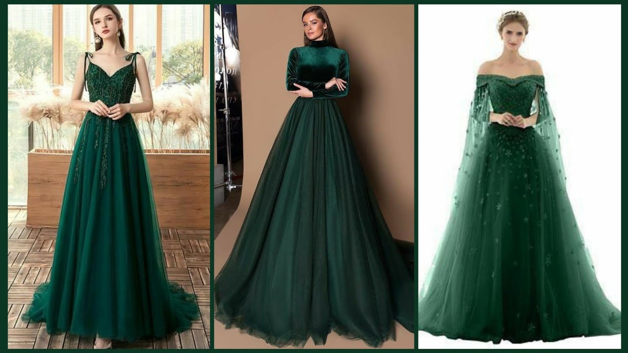 Green Black Formal Dresses | Dark Green Formal Dresses Long - Green Long  Evening - Aliexpress