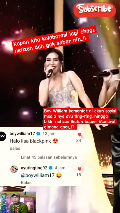 Ayu ting-ting dikomentari boy William ‼️😘😍💕 #ayutingting #boywilliam #trending #shorts