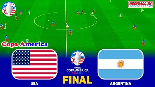 USA vs ARGENTINA | COPA AMERICA FINAL | Full Match & All Goals 2024 | eFootball Gameplay PC