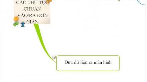 [ TIN HỌC 11] CÁC THỦ TỤC VÀO/RA ĐƠN GIẢN