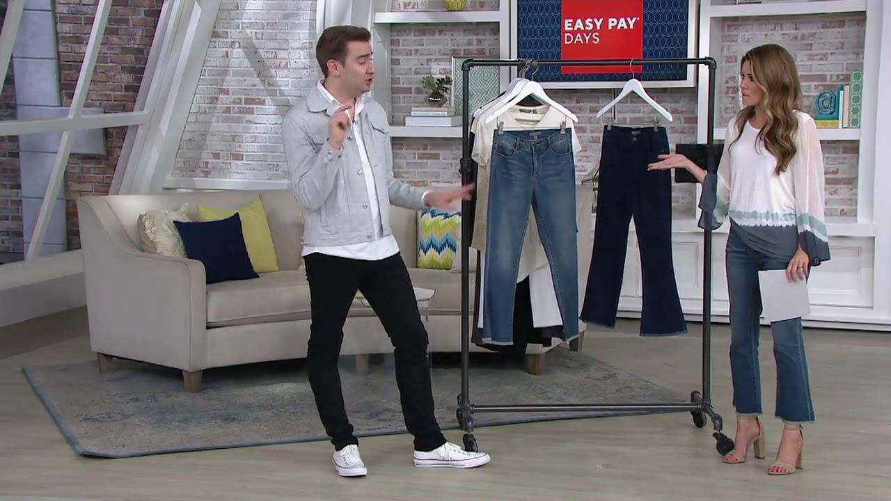 Lisa Rinna Collection Frayed Hem Jeans on QVC