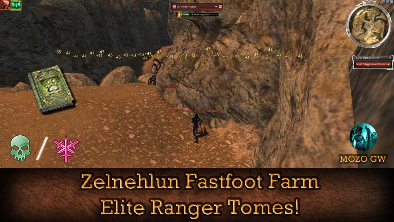 Zelnehlun Fastfoot, Elite Ranger Tome Farm -  Guild Wars Necromancer Farm N/A - HM