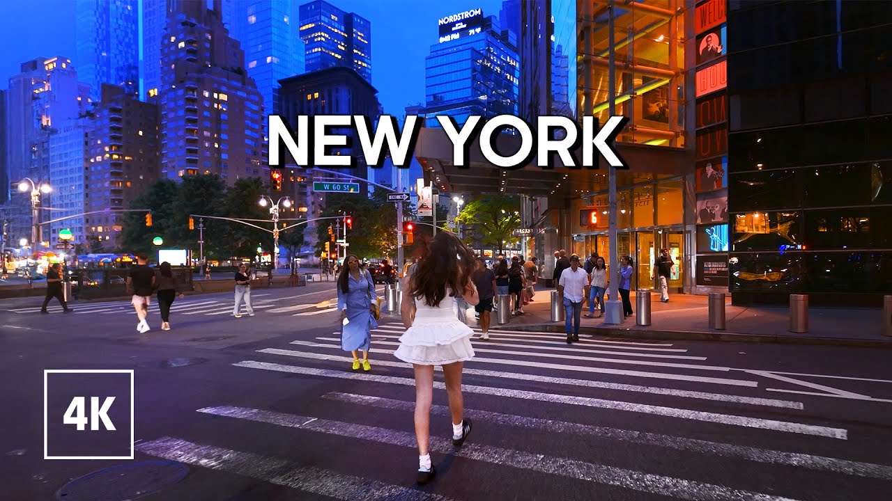 New York, Amerika Serikat | Manhattan | Jelajah Kota Malam 4K