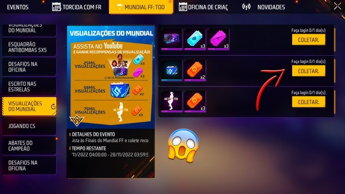 PRÊMIOS DO MUNDIAL FREE FIRE 2021 -PREMIAÇÃO META DE VISUALIZAÇÃO