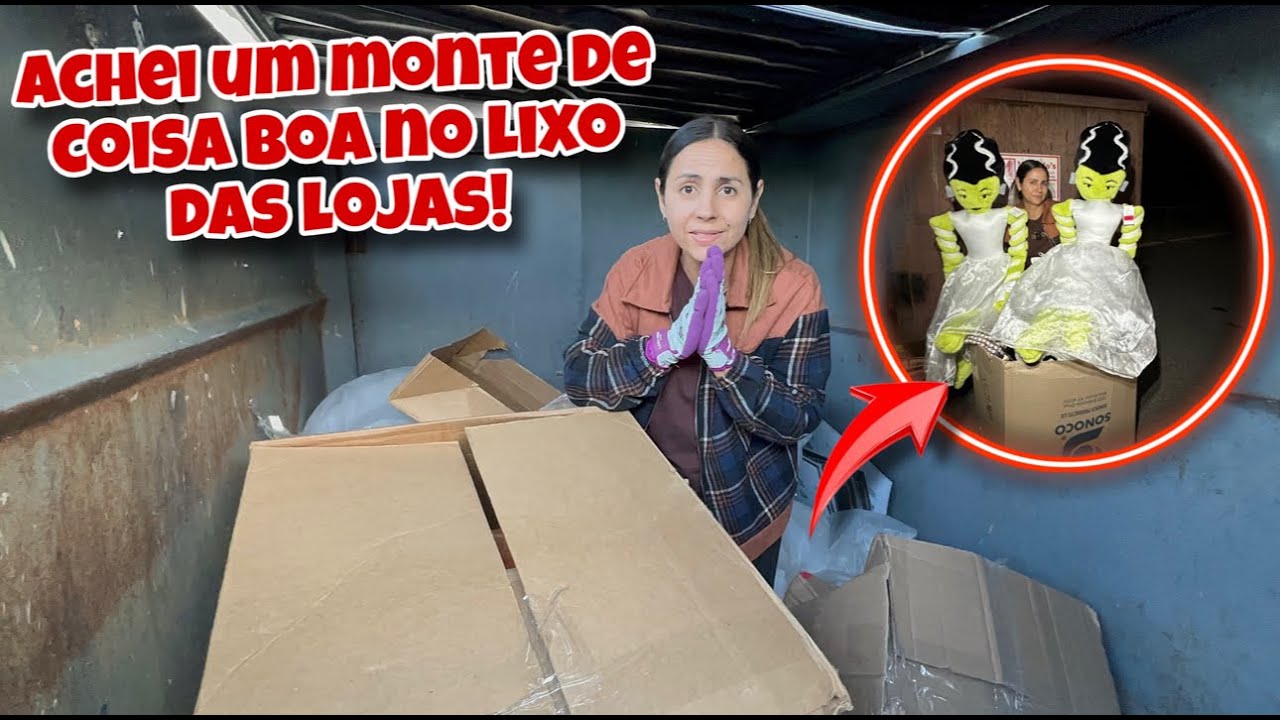Achei um monte de coisas boas no lixo das lojas!