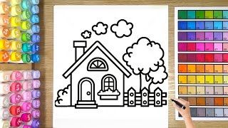 How to Draw a Cute House & Garden Step-by-Step for Beginners