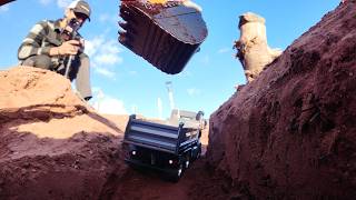 Can This RC Excavator Handle the Load? Loading the Dump Truck