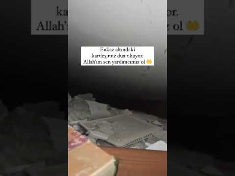 Enkaz altındaki kardeşimiz dua okuyor. Allah’ım sen yardımcımız ol 🤲 - Sözler Köşkü #shorts