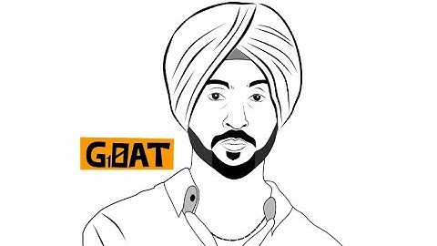 Diljit Dosanjh vector illustration |Infinite Design App| Tutorial