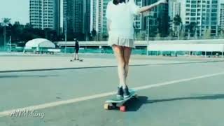 Cewek main skateboard | keren [story wa]