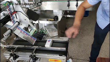 Automatic box labeling machine for 30ml flat carton sticker label applicator system