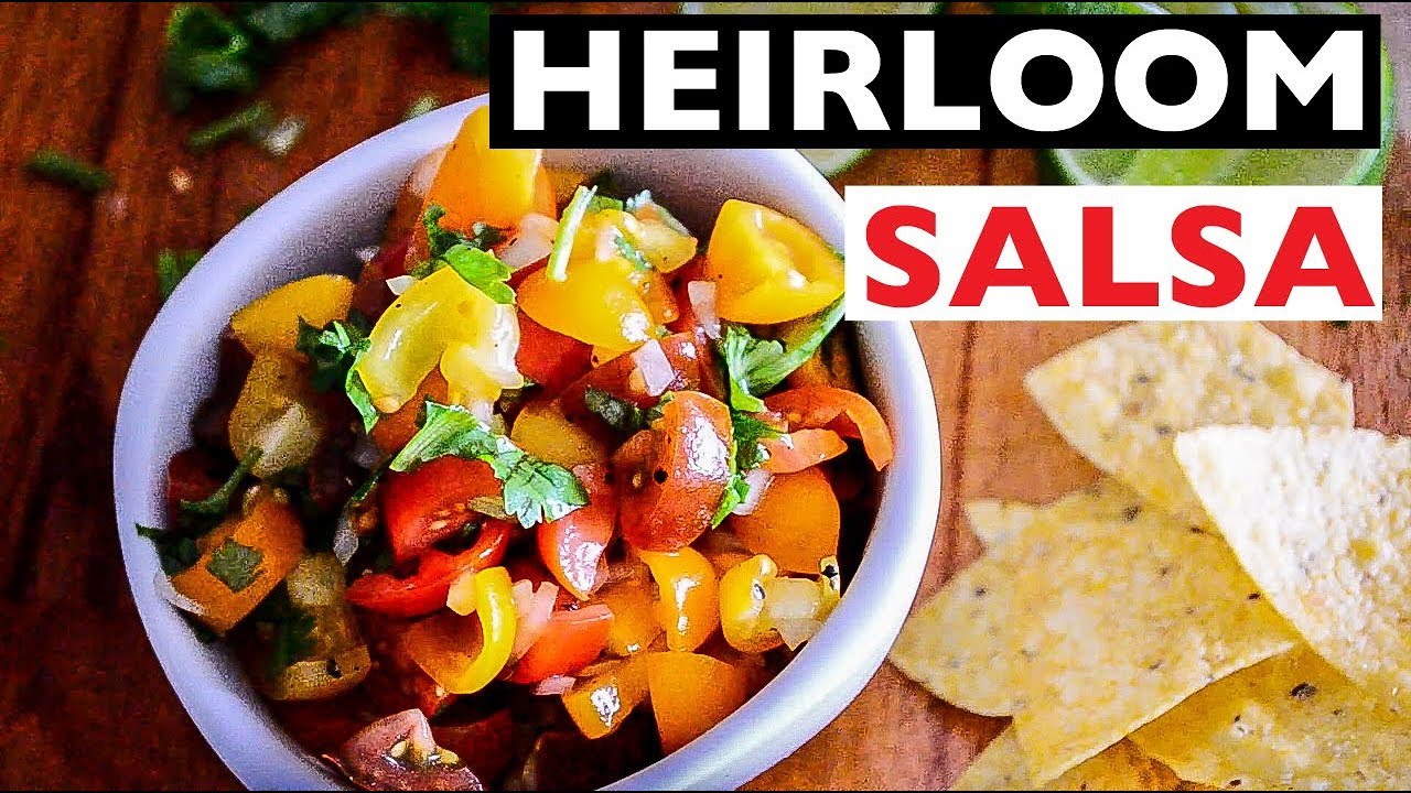 EASY vegan Heirloom Tomato Salsa recipe!