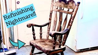 Satisfying Rocking Chair Refinishing - This Was A Hard One!