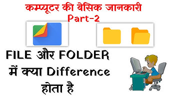 difference between file and folder in Hindi