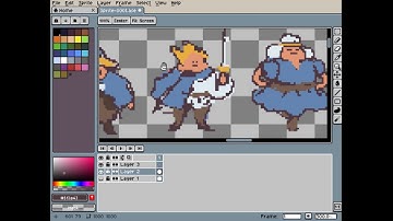 Woodpunk - Enemies and Npc timelapse on Aseprite