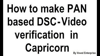 DSC Video verification sample for PAN eKYC Based- DSC