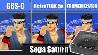 Virtua Fighter 2: GBS-C vs. RetroTINK 5x vs Framemeister | Sega Saturn 480i Deinterlacing Best HDMI