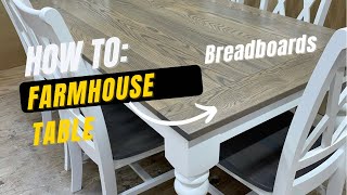 how to build a farmhouse dining table // easy diy table // trips and tricks