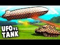 UFO Airship vs WW2 Fort  Defenses and Wonder Tank (Forts Mod Gameplay)