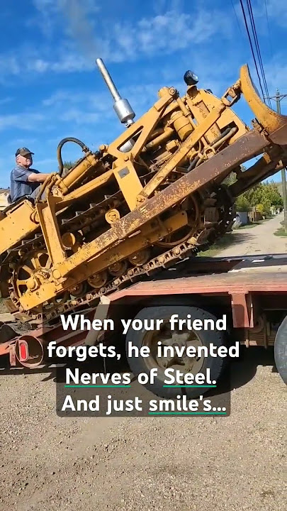 Loading old dozer. #caterpillar #d4 #nervesofsteel #construction #dozers